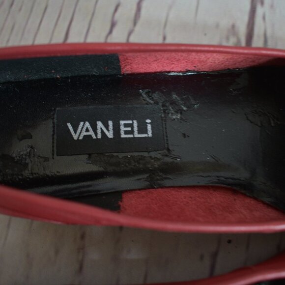 Vaneli Red Leater Stylish Lafers - Picture 3 of 6